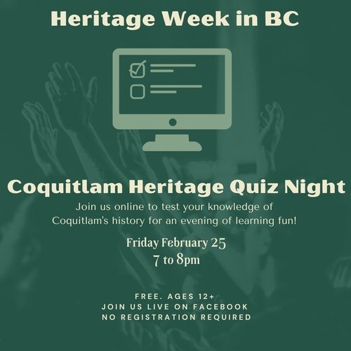Coquitlam Heritage Quiz Night on Facebook
